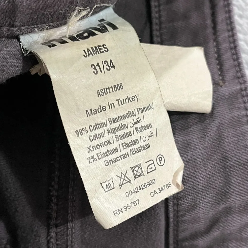 Mavi James Skinny Jeans Mens 31x32* Gray Denim Stretch‎ Flat Front Low Rise